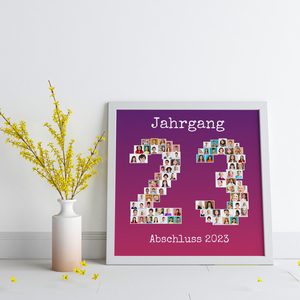 Abschluss-Collage mit Jahrgangszahl - Perfekt als Erinnerungsgeschenk! Abschluss-Collage mit Jahrgangszahl - Perfekt als Erinnerungsgeschenk!