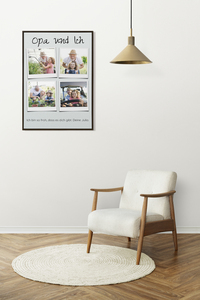 Foto-Poster *OPA & ICH*, personalisiertes Geschenk, Foto-Collage