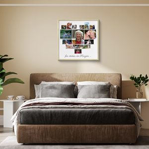 Poster „Für immer im Herzen“ – Fotocollage in Herzform gestalten Poster „Für immer im Herzen“ – Fotocollage in Herzform gestalten