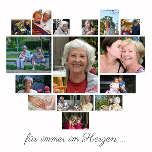 Poster „Für immer im Herzen“ – Fotocollage in Herzform gestalten Poster „Für immer im Herzen“ – Fotocollage in Herzform gestalten