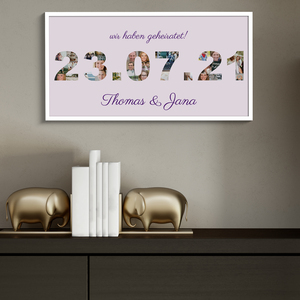 Fotocollage „Hochzeitsdatum“ – personalisiertes Geschenk zur Hochzeit Fotocollage „Hochzeitsdatum“ – personalisiertes Geschenk zur Hochzeit