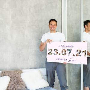 Fotocollage „Hochzeitsdatum“ – personalisiertes Geschenk zur Hochzeit Fotocollage „Hochzeitsdatum“ – personalisiertes Geschenk zur Hochzeit