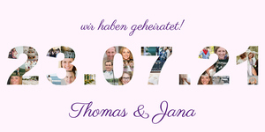 Fotocollage „Hochzeitsdatum“ – personalisiertes Geschenk zur Hochzeit Fotocollage „Hochzeitsdatum“ – personalisiertes Geschenk zur Hochzeit