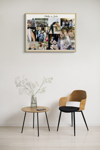 Personalisiertes Wandbild - Hochzeitscollage mit Namen des Brautpaares Personalisiertes Wandbild - Hochzeitscollage mit Namen des Brautpaares