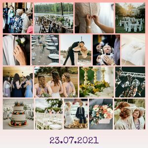 Postercollage zur Hochzeit mit Hochzeitsdatum personalisierbar Postercollage zur Hochzeit mit Hochzeitsdatum personalisierbar