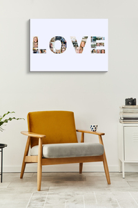 Fotogeschenk zur Hochzeit oder zum Jahrestag - Schriftzug „LOVE" Fotogeschenk zur Hochzeit oder zum Jahrestag - Schriftzug „LOVE"