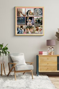 Fotoposter als Hochzeitsgeschenk – Raster-Collage (3x3 Fotos) Fotoposter als Hochzeitsgeschenk – Raster-Collage (3x3 Fotos)