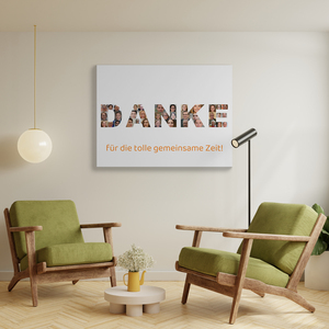 Geschenk zum Jubiläum - Fotocollage „Danke“ als Poster (60x80cm)