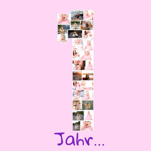 Personalisierte Collage „Mein erstes Jahr“ zum 1. Geburtstag Personalisierte Collage „Mein erstes Jahr“ zum 1. Geburtstag