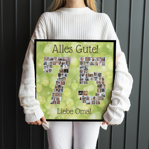 Fotocollage für Oma, Opa zum runden Geburtstag erstellen.