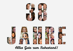 Fotoposter als Geschenk zum Ruhestand – Collage mit Buchstaben & Zahlen