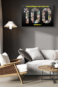 Fotocollage als Zahl erstellen - Viele Bilder, gedruckt als Poster, Leinwand, Acryl oder Dibond Fotocollage als Zahl erstellen - Viele Bilder, gedruckt als Poster, Leinwand, Acryl oder Dibond