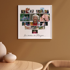 Fotocollage mit Bildern als Herz zur Erinnerung Fotocollage mit Bildern als Herz zur Erinnerung