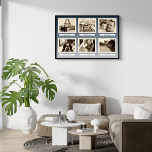 Collage mit 6 Fotos im Retrostil – Poster 30x45cm im Querformat Collage mit 6 Fotos im Retrostil – Poster 30x45cm im Querformat