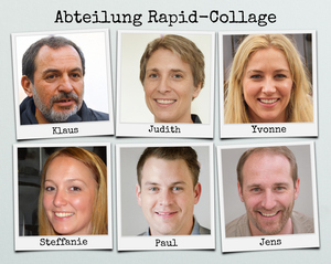 Fotocollage „Team“ – Polaroids mit individueller Beschriftung