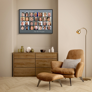 Fotocollage im klassischen Raster als Poster - Querformat 50x70cm