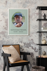 Trauerfoto (ovales Portrait) mit individuellem Text erstellen Trauerfoto (ovales Portrait) mit individuellem Text erstellen