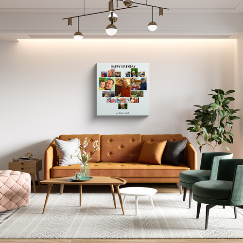 Herz Collage mit Fotos als Geburtstagsgeschenk