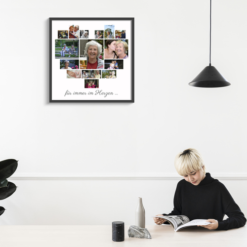 Poster „Für immer im Herzen“ – Fotocollage in Herzform gestalten