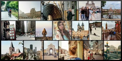 Fotocollage für Ihre Urlaubsfotos – extrabreites Format 100x50cm