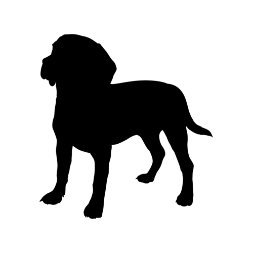 Hundesilhouette Beagle stehend