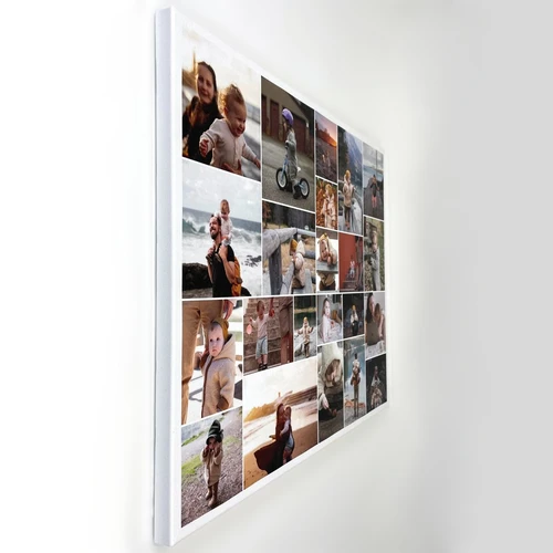 Fotocollage auf Leinwand: Wand