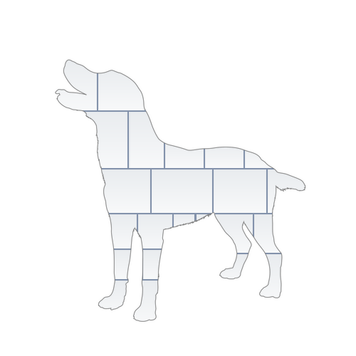 Vorlage Fotocollage, Hunde Silhouetten